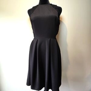 Alya Black Cocktail Dress Lace Detail Fit & Flare Small